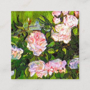 Van Gogh Stilleven met roze rozen Informatiekaartje