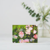 Van Gogh Stilleven met roze rozen Informatiekaartje (Staand voorkant)