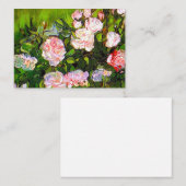 Van Gogh Stilleven met roze rozen Informatiekaartje (Voorkant / Achterkant)