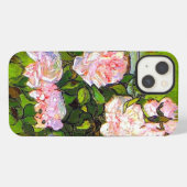 Van Gogh Stilleven met roze rozen iPhone Hoesje (Achterkant horizontaal)