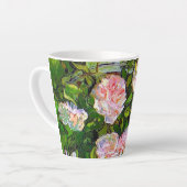 Van Gogh Stilleven met roze rozen Latte Mok (Linkerhoek)