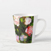 Van Gogh Stilleven met roze rozen Latte Mok (Rechts)