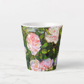 Van Gogh Stilleven met roze rozen Latte Mok (Voorkant)