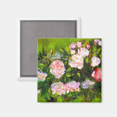 Van Gogh Stilleven met roze rozen Magneet (Voorkant / Achterkant)