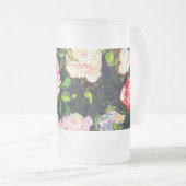 Van Gogh Stilleven met roze rozen Matglas Bierpul (Voorkant rechts)