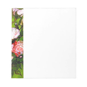 Van Gogh Stilleven met roze rozen Notitieblok