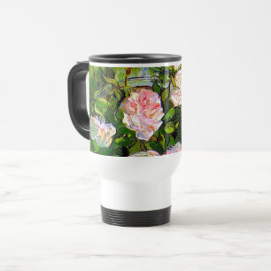 Van Gogh Stilleven met roze rozen Reisbeker