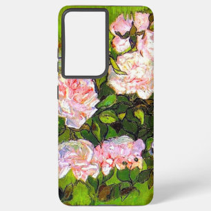 Van Gogh Stilleven met roze rozen Samsung Galaxy Hoesje
