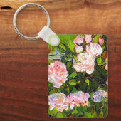 Van Gogh Stilleven met roze rozen Sleutelhanger (Voorkant)
