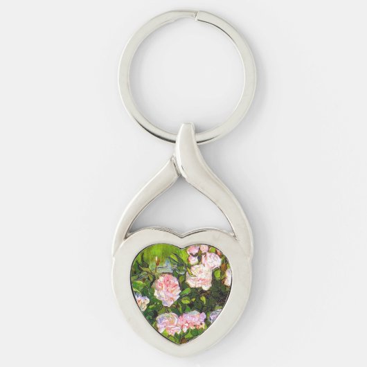 Van Gogh Stilleven met roze rozen Sleutelhanger (Voorkant)