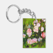 Van Gogh Stilleven met roze rozen Sleutelhanger (Voorkant Links)