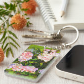 Van Gogh Stilleven met roze rozen Sleutelhanger (Voorkant Rechts)