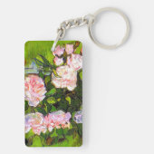 Van Gogh Stilleven met roze rozen Sleutelhanger (achterkant)