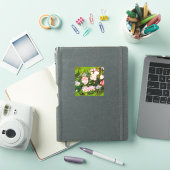 Van Gogh Stilleven met roze rozen Sticker (iPad Cover)