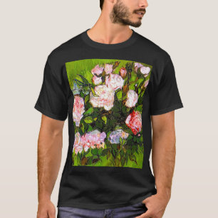 Van Gogh Stilleven met roze rozen T-shirt