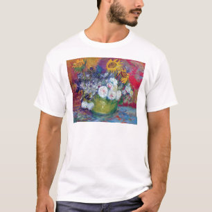 Van Gogh - Stilleven met rozen en zonnebloemen T-shirt
