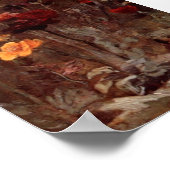 Van Gogh - Stilleven met Scabiosa en Ranunculus Poster (Hoek)