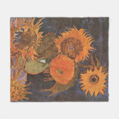 Van Gogh - Stilleven met vijf zonnebloemen, Fleece Deken (Voorkant (Horizontaal))