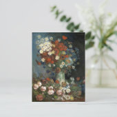 Van Gogh Stilleven met weide bloemen en Rozen Briefkaart (Staand voorkant)