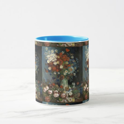 Van Gogh Stilleven met weide bloemen en Rozen Mok (Midden)