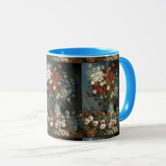 Van Gogh Stilleven met weide bloemen en Rozen Mok (Voorkant rechts)