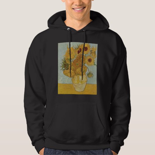Van Gogh - Stilleven: Vaas met 12 zonnebloemen Hoodie (Voorkant)