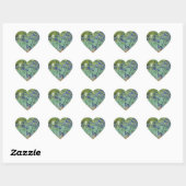 Van Gogh Stilleven: Vaas met Irissen Hart Sticker (Vel)