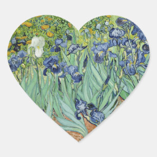 Van Gogh Stilleven: Vaas met Irissen Hart Sticker