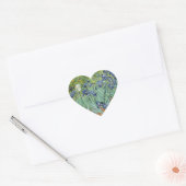 Van Gogh Stilleven: Vaas met Irissen Hart Sticker (Envelop)