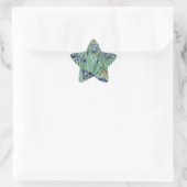 Van Gogh Stilleven: Vaas met Irissen Ster Sticker (Tas)