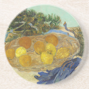 Van Gogh Stilleven van Sinaasappels Citroenen Blau Zandsteen Onderzetter