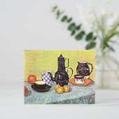 Van Gogh - stilstaand leven met blauw elemelkoffep Briefkaart (Staand voorkant)