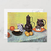 Van Gogh - stilstaand leven met blauw elemelkoffep Briefkaart (Voorkant / Achterkant)
