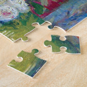 Van Gogh - stilstaand leven met Rozen en zonnebloe Legpuzzel (Zijkant)