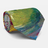 Van Gogh - stilstaand leven met Rozen en zonnebloe Stropdas (Opgerold)