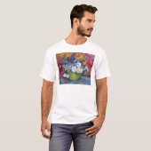 Van Gogh - stilstaand leven met Rozen en zonnebloe T-shirt (Voorkant volledig)