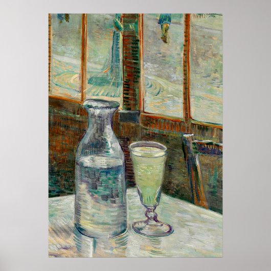 Van Gogh - Stilstaand levensglas van Absinthe en C Poster (Voorkant)