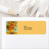 Van Gogh - stilstaande levensfase met 12 zonnebloe Etiket (Insitu)