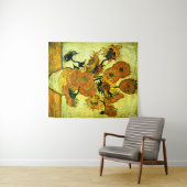 Van Gogh - stilstaande levensfase met 14 zonnebloe Wandkleed (In Situ (horizontaal))