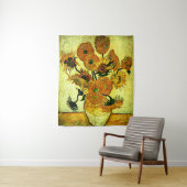 Van Gogh - stilstaande levensfase met 14 zonnebloe Wandkleed (In situ)