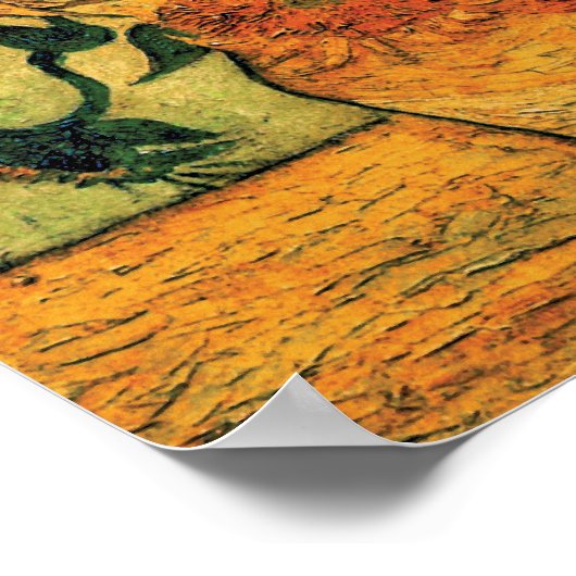 Van Gogh - stilstaande levensfase met vijftien zon Poster (Hoek)