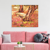 Van Gogh Stone Bench in Garden, St Paul Hospital Canvas Afdruk (Insitu (Woonkamer))