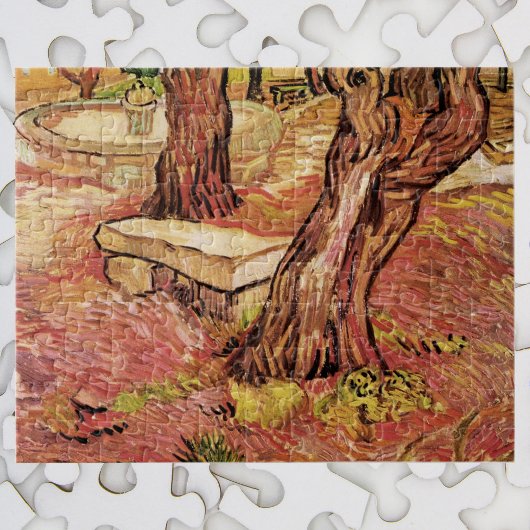 Van Gogh Stone Bench in Garden, St Paul Hospital Legpuzzel