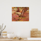 Van Gogh Stone Bench in Garden, St Paul Hospital Poster (Keuken)