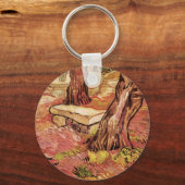 Van Gogh Stone Bench in Garden, St Paul Hospital Sleutelhanger (Voorkant)