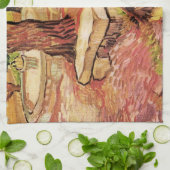 Van Gogh Stone Bench in Garden, St Paul Hospital Theedoek (Gevouwen)