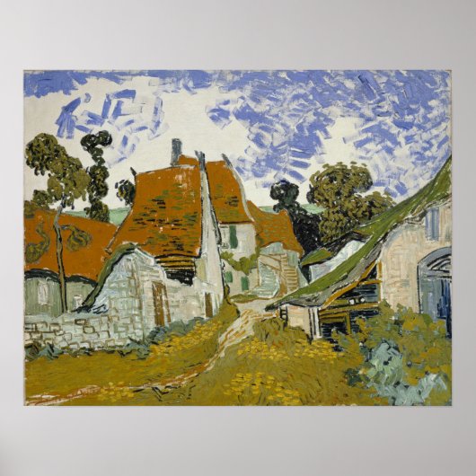 Van Gogh - Straat in Auvers-Sur-Oise Poster (Voorkant)