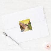 Van Gogh - Straat in Saintes-Maries, Vierkante Sticker (Envelop)