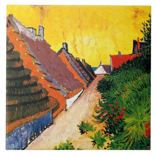 Van Gogh - Street in Saintes-Maries,  kunst Tegeltje (Voorkant)
