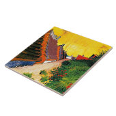 Van Gogh - Street in Saintes-Maries,  kunst Tegeltje (Zijkant)